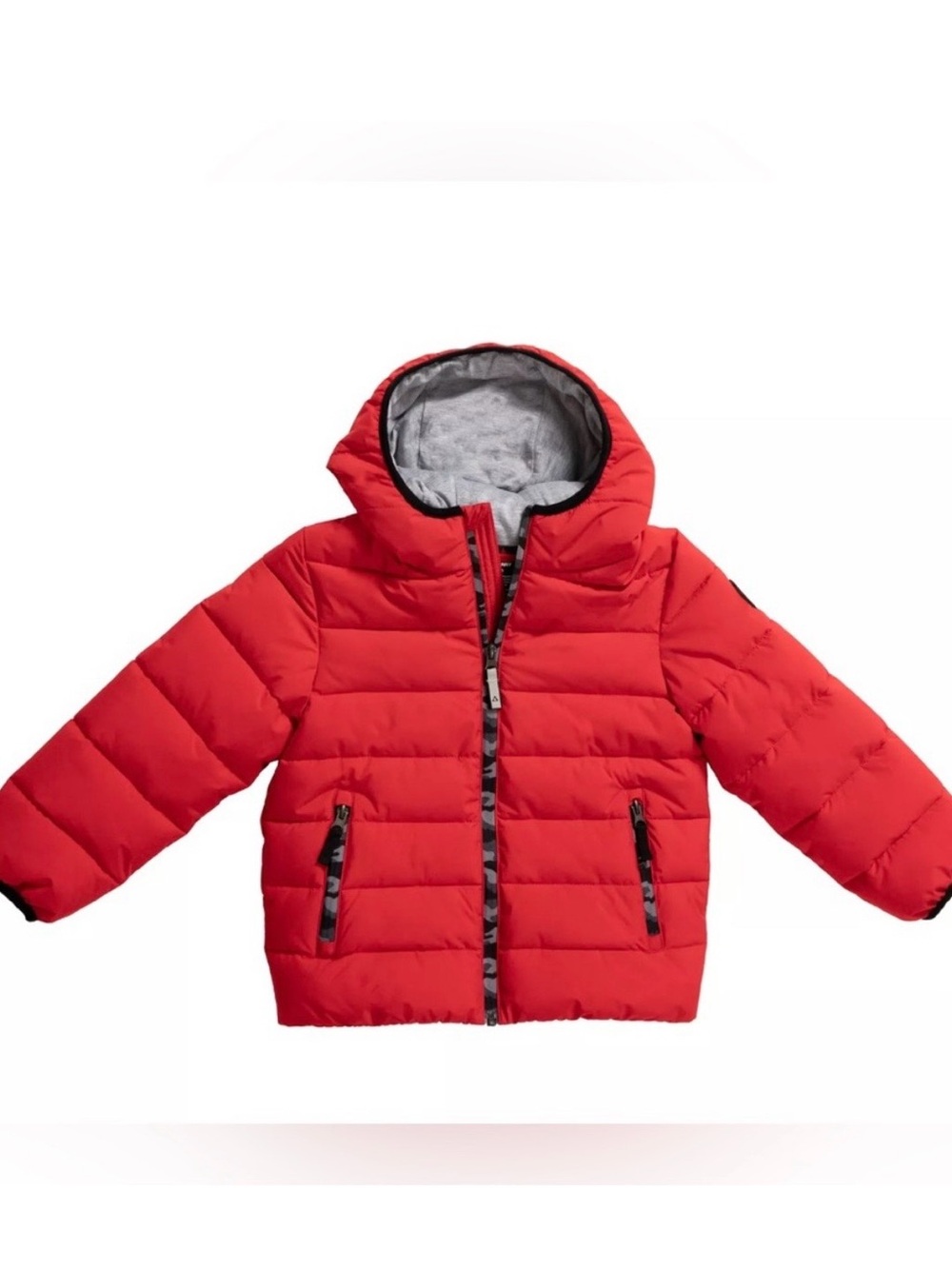 Kids 2T Red Puffer Hooded Jacket